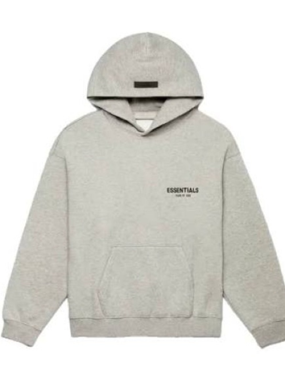ESSENTIALS Men's Heather Gray Hoodie with Small Logo